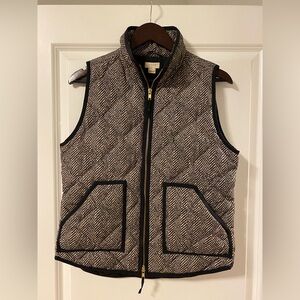 J. Crew Black and White Quilted Vest